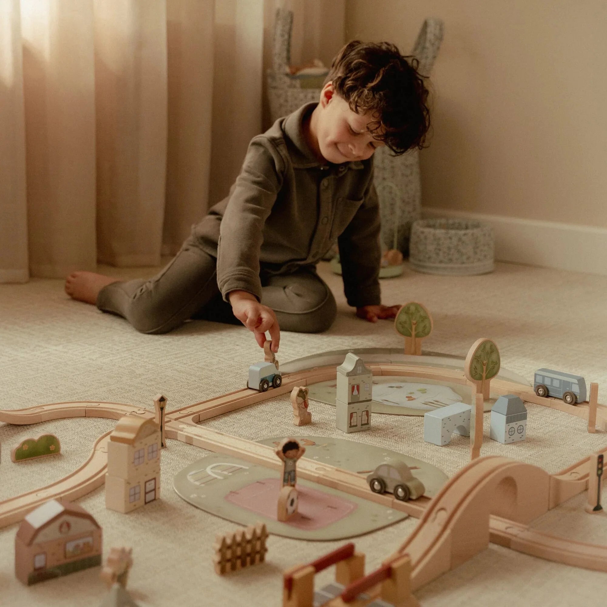 Little Dutch Pista Treni in Legno Stazione Ferroviaria XL - Wooden Train Track XL (LD2540)