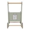 Carello della Spesa in Legno Verde con Accessori - Wooden Shopping Cart Green Essentials