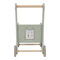 Carello della Spesa in Legno Verde con Accessori - Wooden Shopping Cart Green Essentials