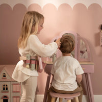 Set Parrucchiere in Legno Rosa - Hairdresser Set Pink Wooden Essentials