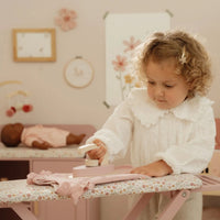 Asse da Stiro in Legno con Ferro da Stiro Rosa - Wooden Ironing Board with Iron Pink (LD2523)