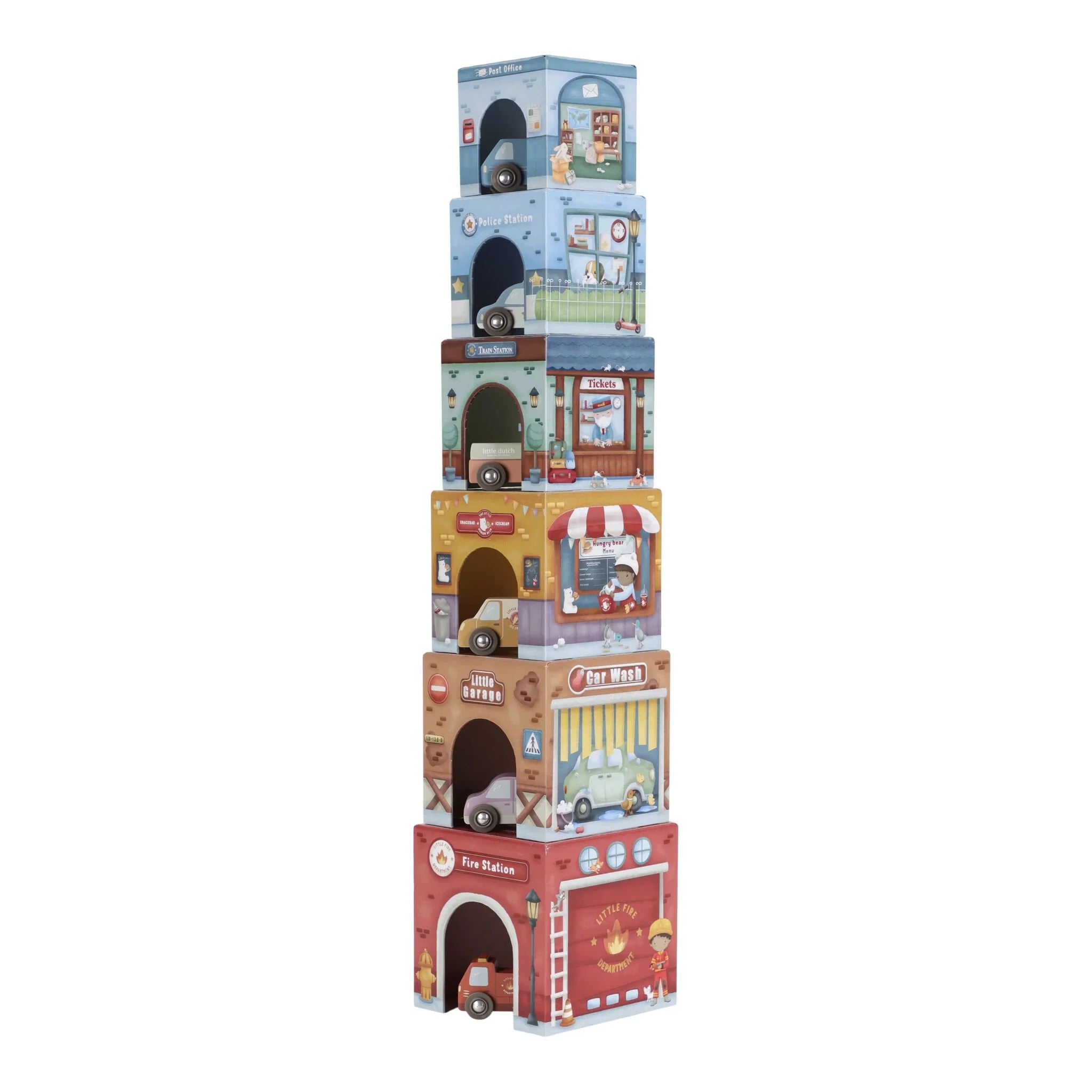 Little Dutch | Torre Impilabile con 6 Auto | LD2525