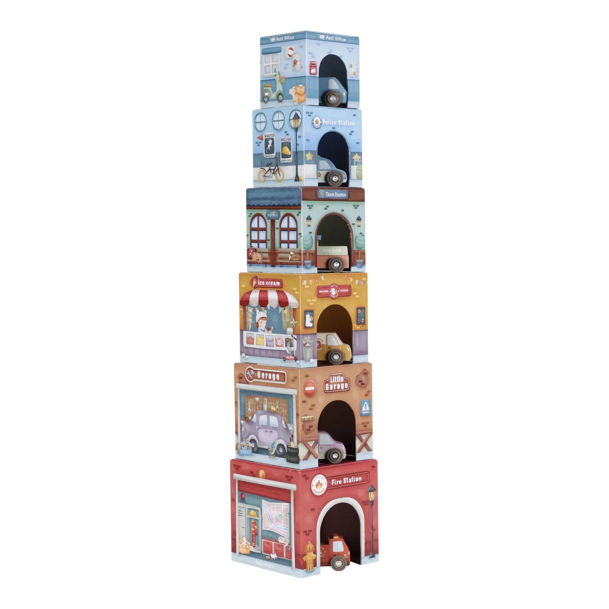 Little Dutch | Torre Impilabile con 6 Auto | LD2525