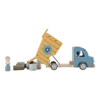 Camion della Spazzatura con Cassone Ribaltabile e Personaggi in Legno - Wooden Dump Truck Multicolored Essentials (LD2535)