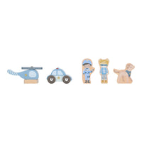 Stazione della Polizia in Legno Blue - Wooden Police Station Blue Essentials (LD2539)