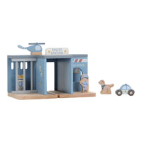 Stazione della Polizia in Legno Blue - Wooden Police Station Blue Essentials (LD2539)