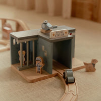 Stazione della Polizia in Legno Blue - Wooden Police Station Blue Essentials (LD2539)