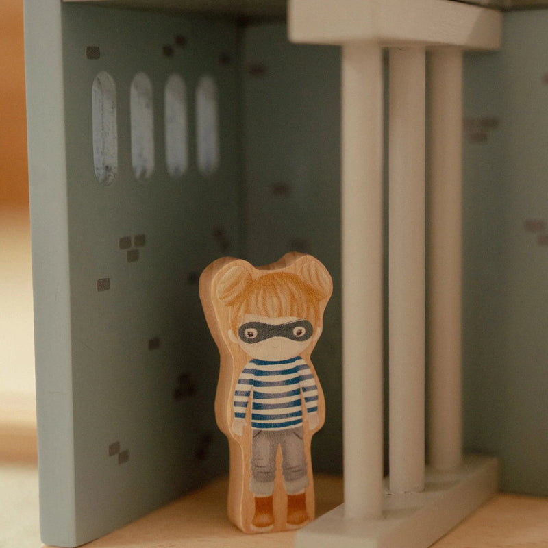 Stazione della Polizia in Legno Blue - Wooden Police Station Blue Essentials (LD2539)