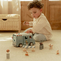 Macchina Furgone della Polizia in Legno Blue - Wooden Police Car Blue Essentials (LD2541)