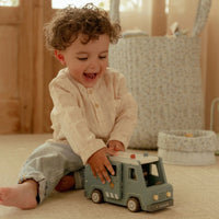 Macchina Furgone della Polizia in Legno Blue - Wooden Police Car Blue Essentials (LD2541)