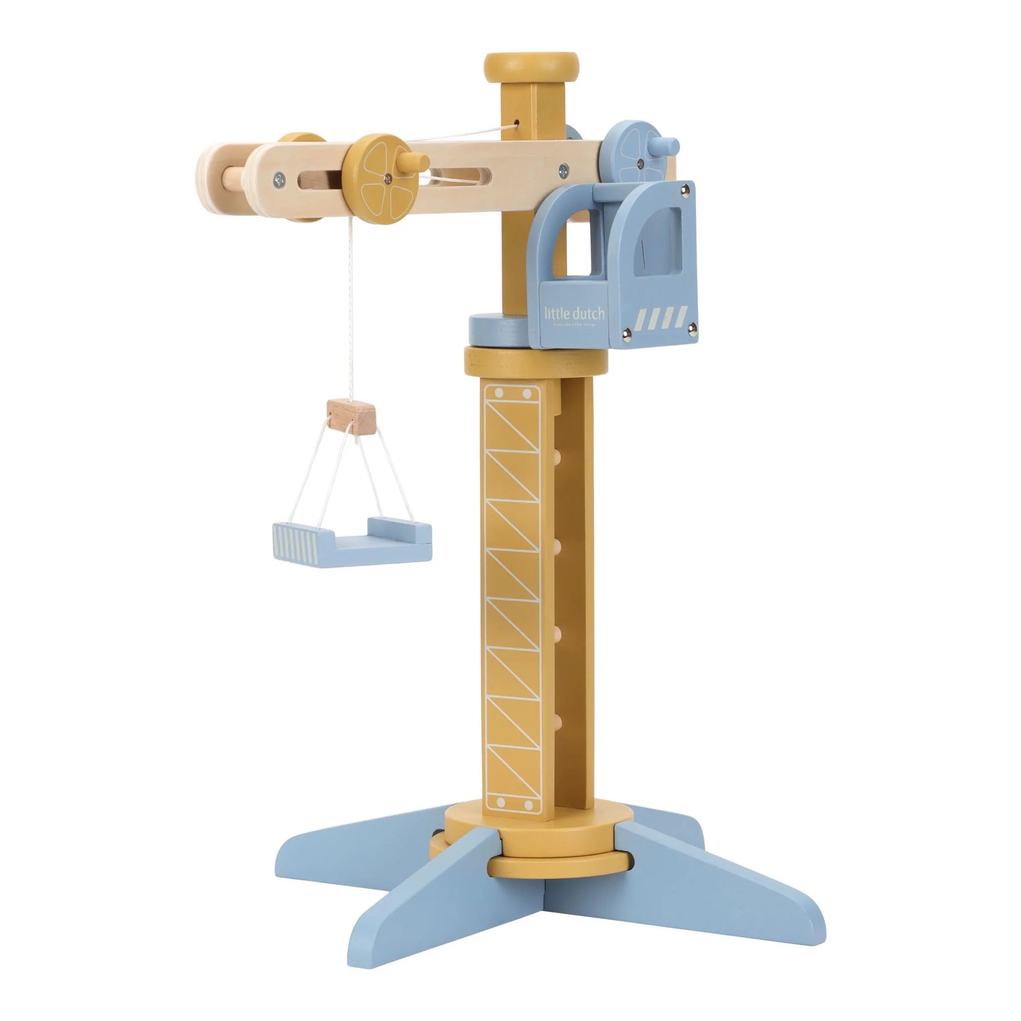 Gru in Legno - Wooden Crane Set Multicolored Train Track