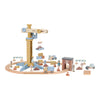 Gru in Legno - Wooden Crane Set Multicolored Train Track