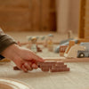 Gru in Legno - Wooden Crane Set Multicolored Train Track