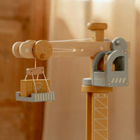 Gru in Legno - Wooden Crane Set Multicolored Train Track
