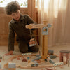 Gru in Legno - Wooden Crane Set Multicolored Train Track