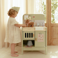 Banco da Veterinario in Legno Verde - Wooden Veterinary Practice Green Essentials (LD2546)