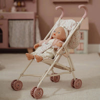 Little Dutch Passeggino in Metallo per Bambole Bianco Doll Stroller Dollbuggy White Flowers (LD4585)
