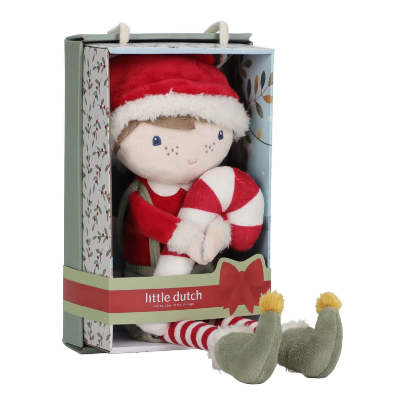 Bambola Elfo di Natale Jim 35 Cm. - Christmas Doll Jim Red Christmas (LD4874)