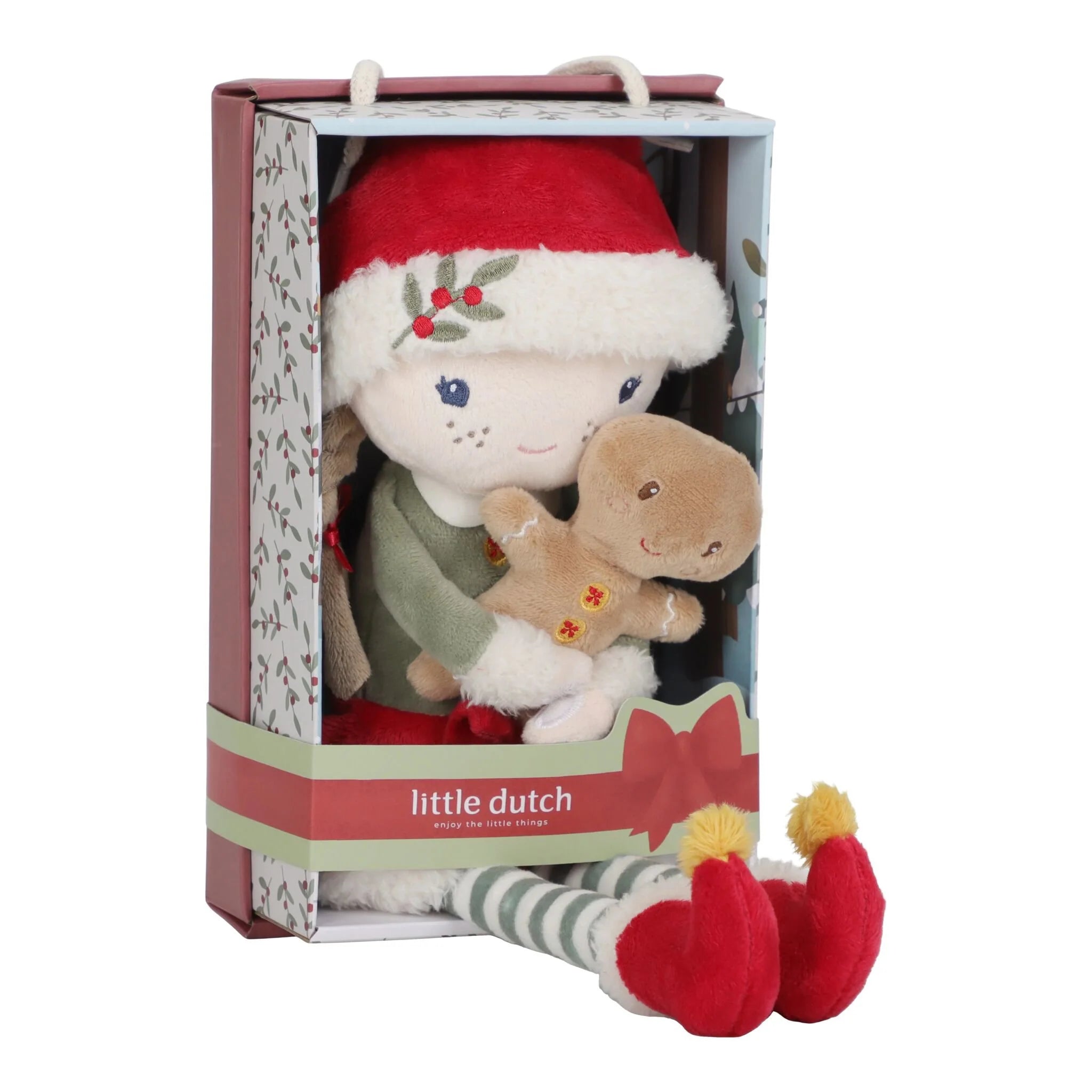 Bambola Elfo di Natale Rosa 35 Cm. - Christmas Doll Rosa Red Christmas (LD4875)