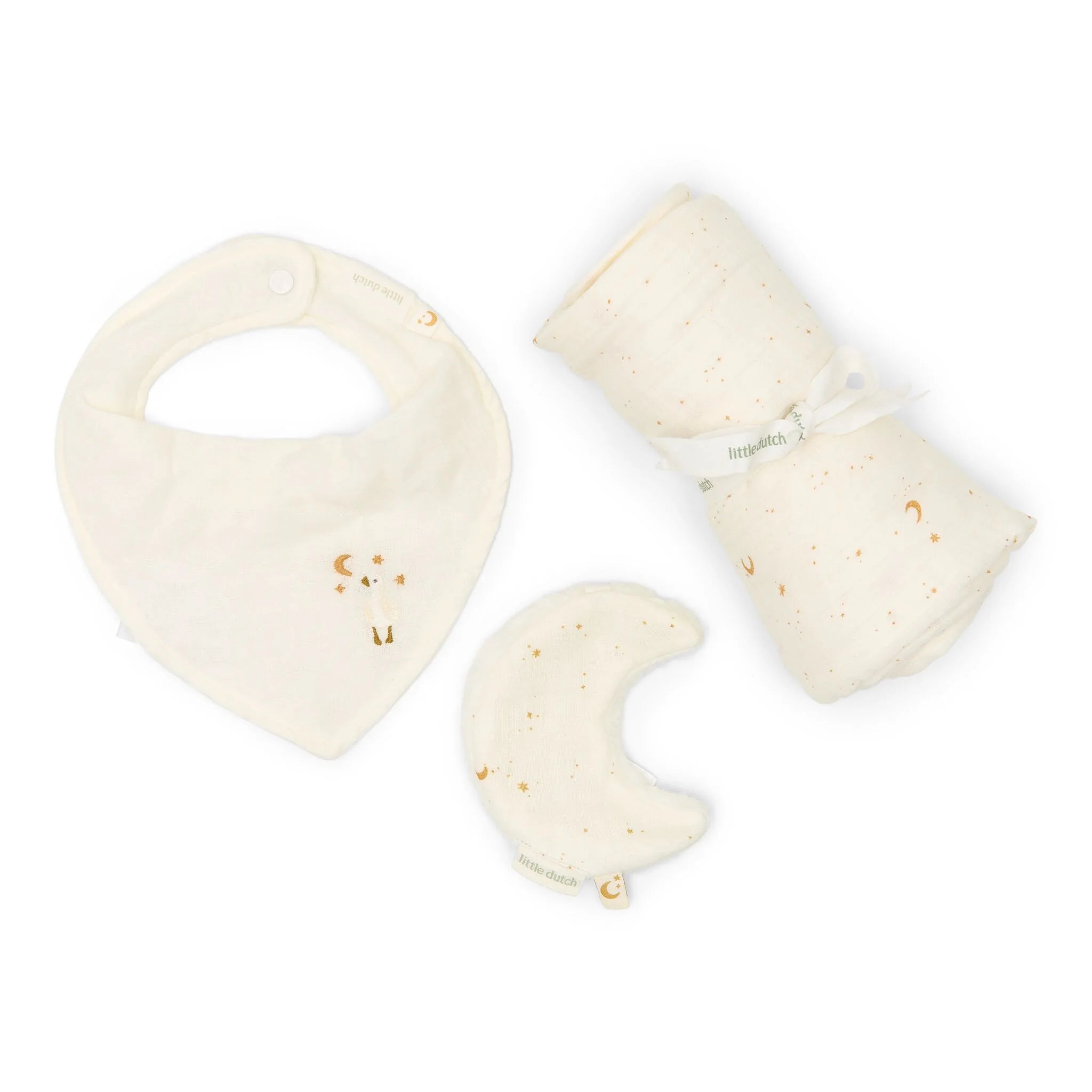 Confezione Regalo Luna e Stelle Moon and Stars Bianca - Gift Box White Newborn Naturals Monn and Stars Little Goose