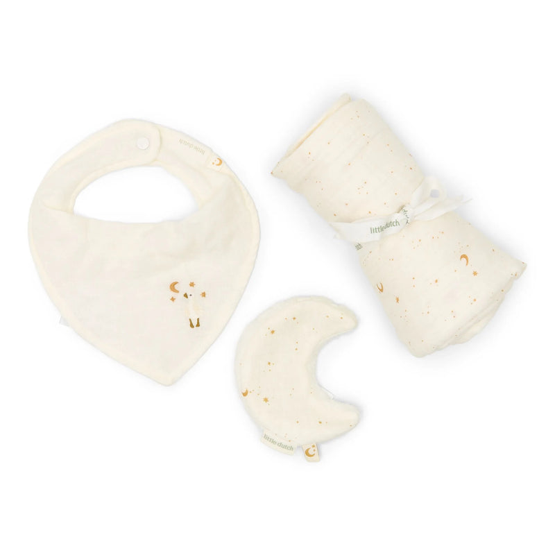 Confezione Regalo Luna e Stelle Moon and Stars Bianca - Gift Box White Newborn Naturals Monn and Stars Little Goose