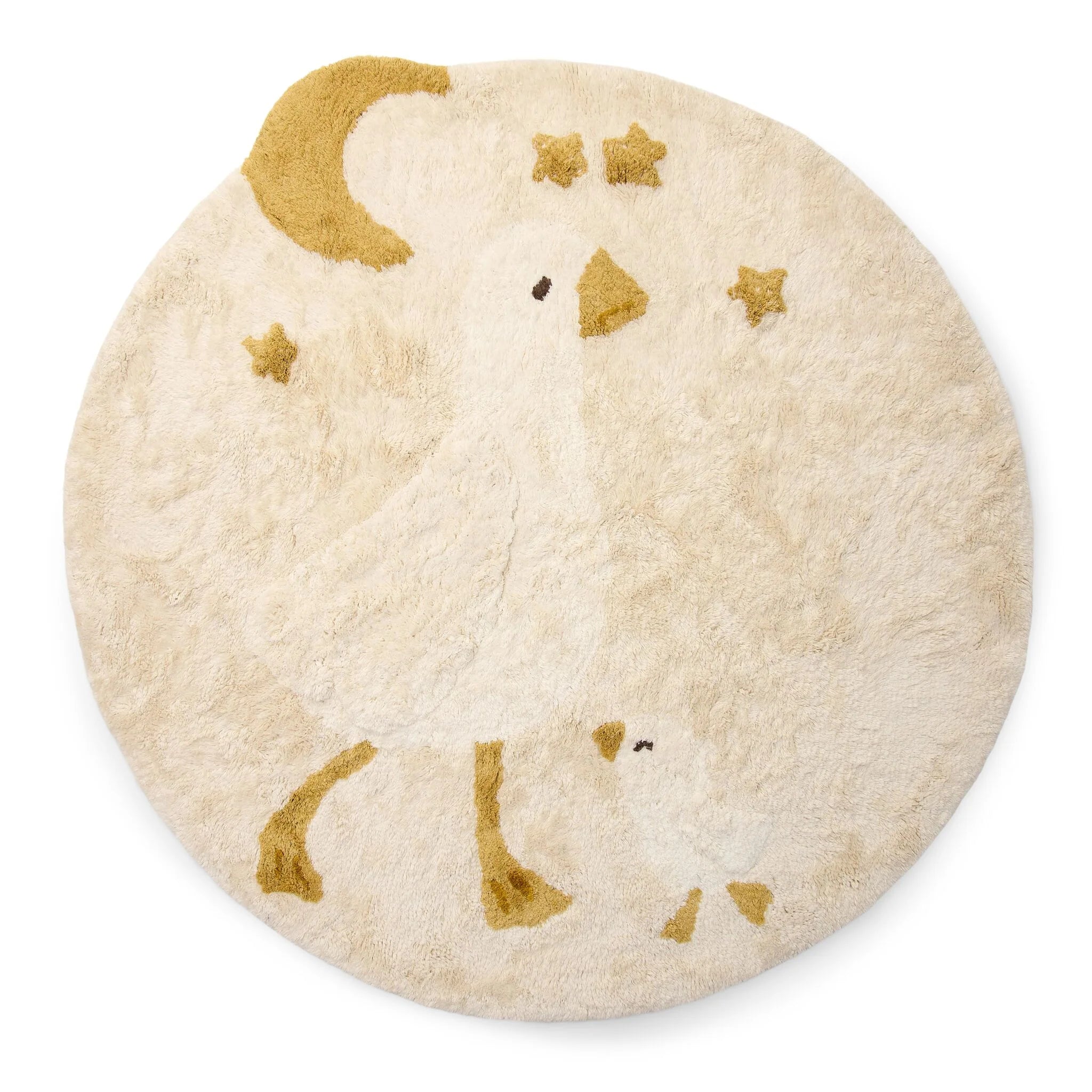 Tappeto Piccola Oca Bianco Little Goose 118 x 80 cm - Rug Round White Little Goose (RU10995032)