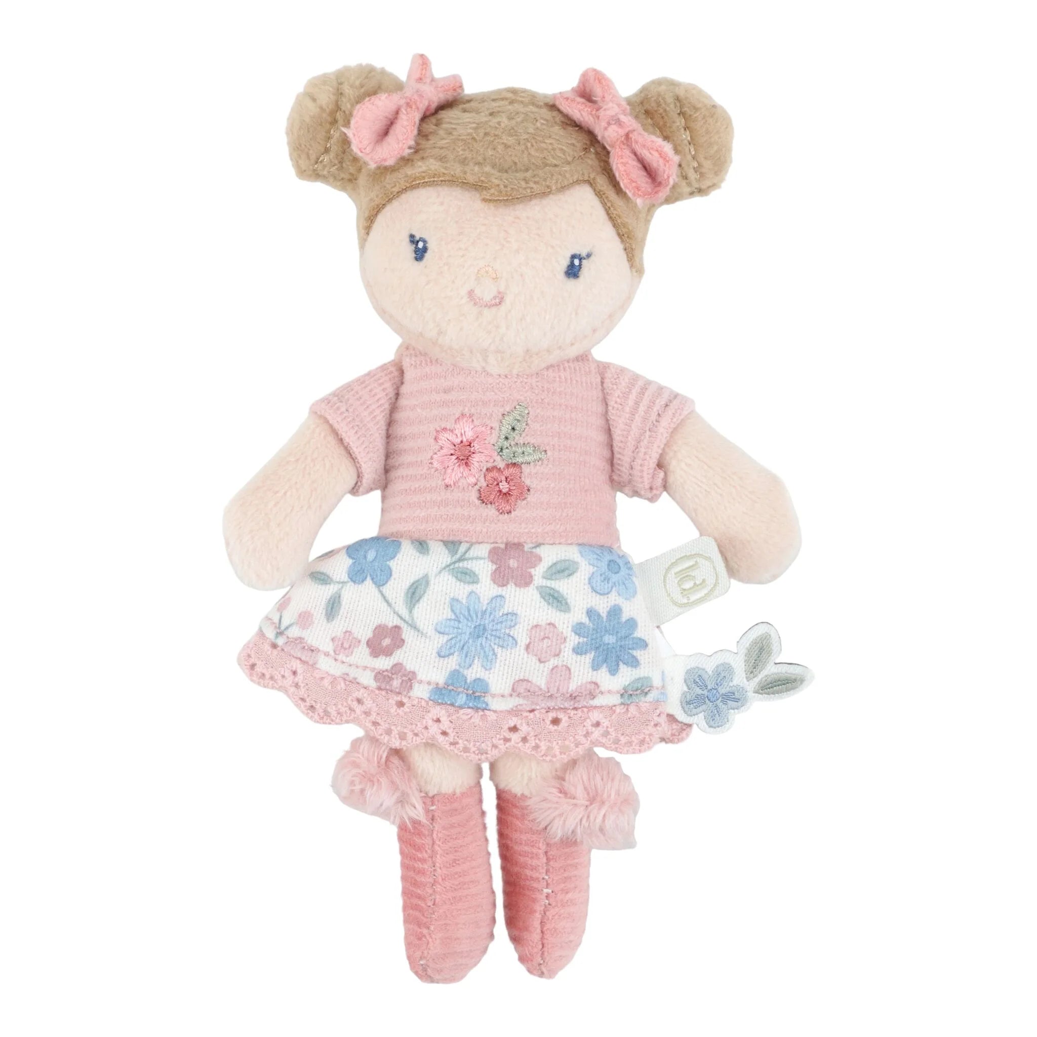 Bambola Morbida da Abbraccio Rosa 10 Cm. - Cuddle Mini Doll Rosa (LD4681)