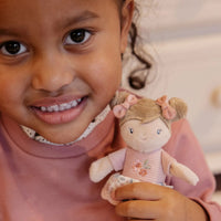Bambola Morbida da Abbraccio Rosa 10 Cm. - Cuddle Mini Doll Rosa (LD4681)