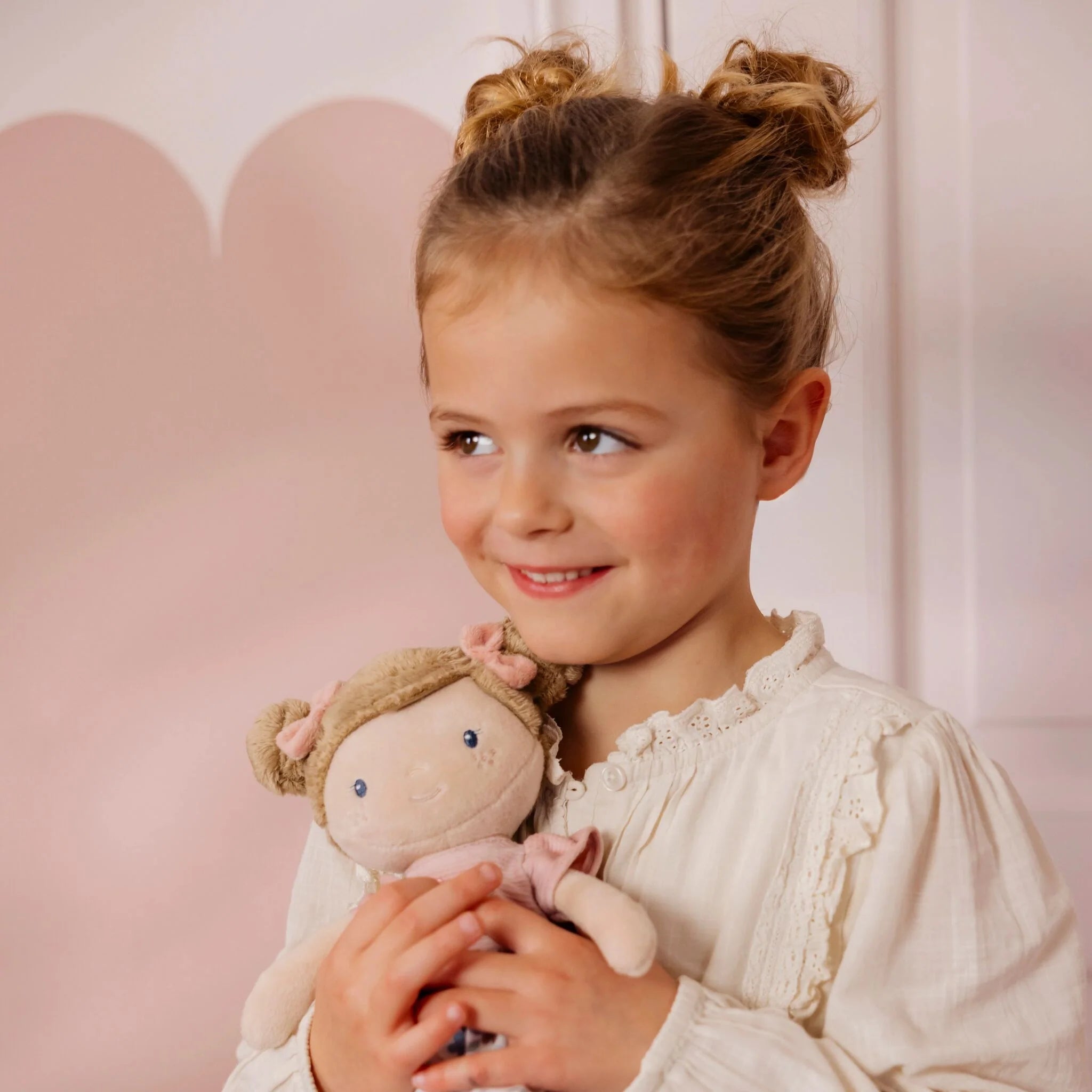 Bambola Morbida da Abbraccio Rosa 35 Cm. - Hug Doll Rosa (LD4665)