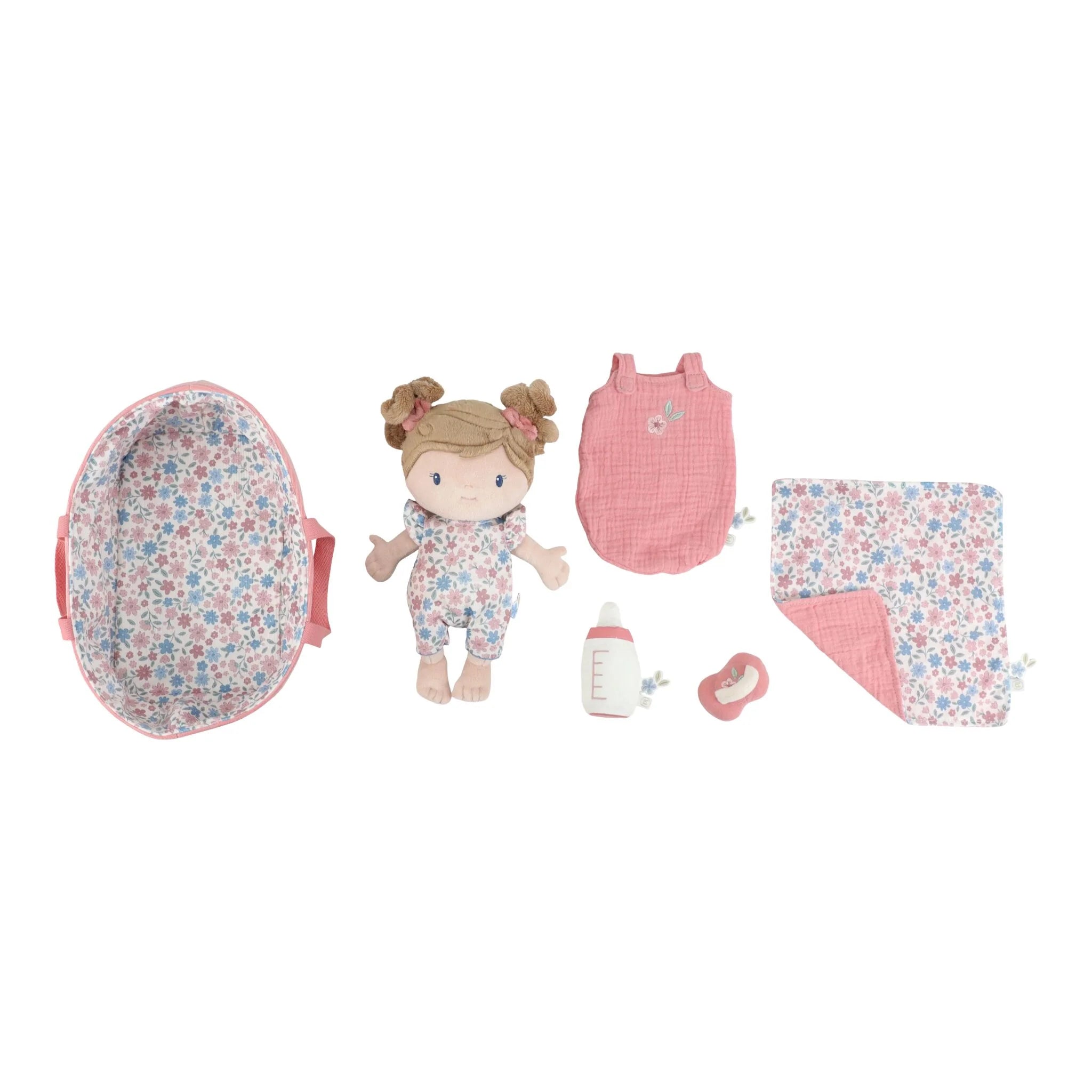 Little Dutch | Bambola Neonata in Cesto Rosa | LD4677