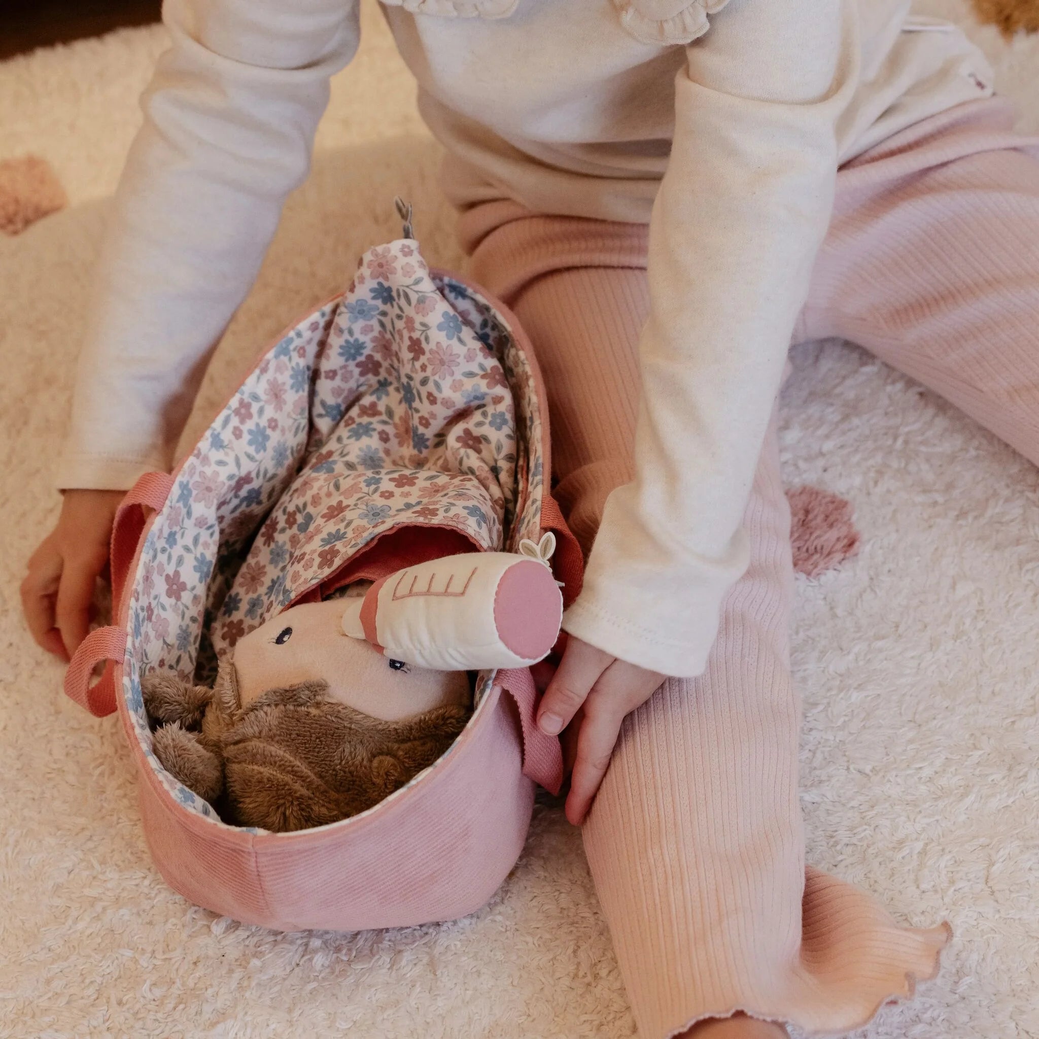 Little Dutch | Bambola Neonata in Cesto Rosa | LD4677