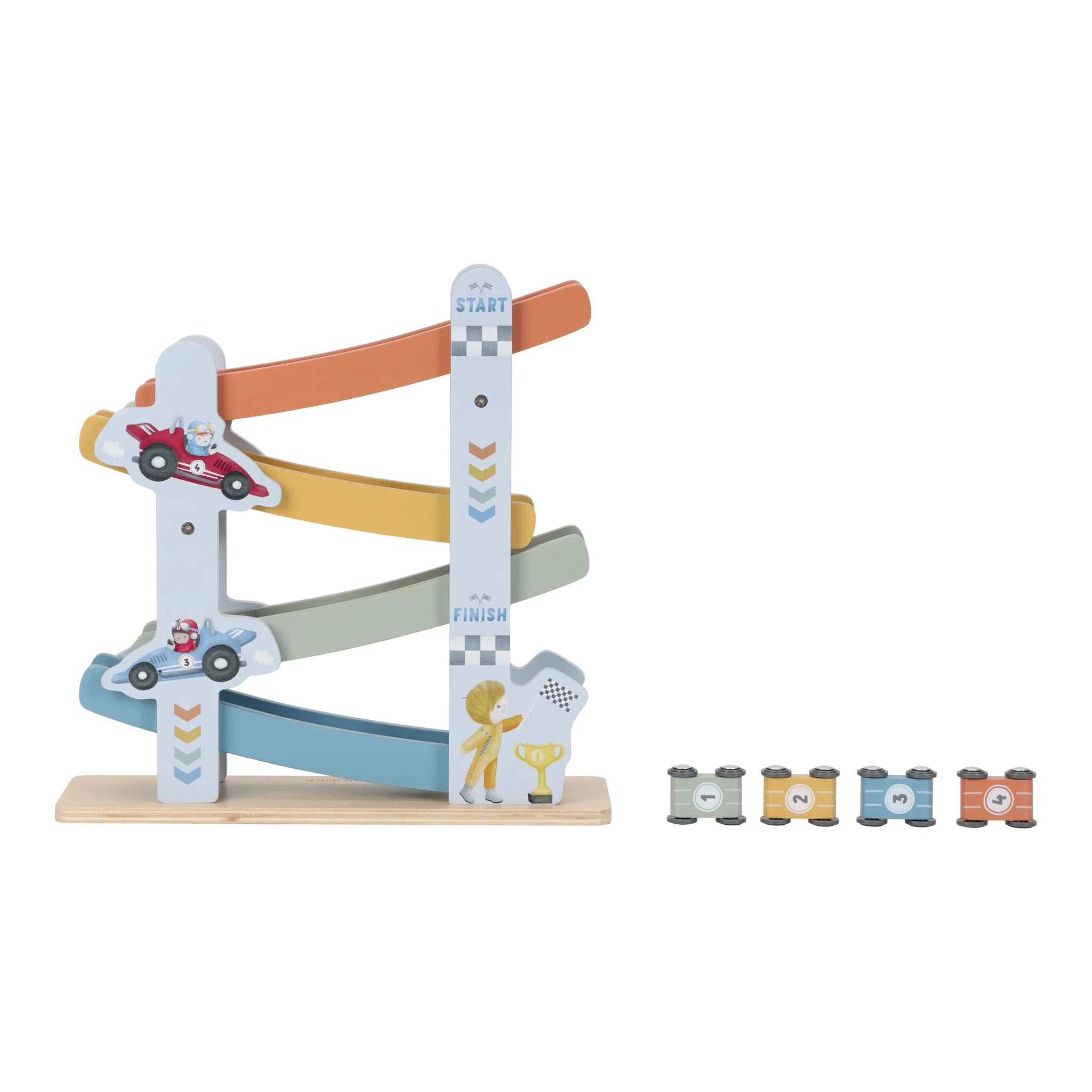 Little Dutch | Pista in Legno Blu con Macchinine Ramp Race | LD2549