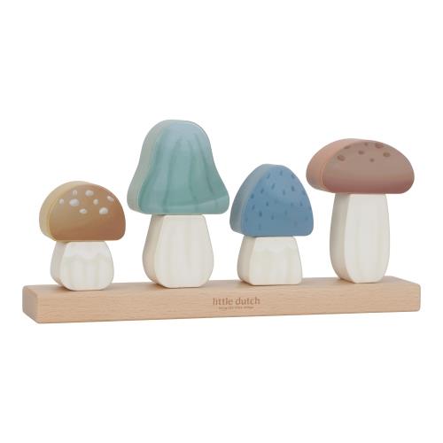 Funghi Puzzle Impilabili Incastri Amici della Foresta - Stacking Puzzle Mushrooms Forest Friends