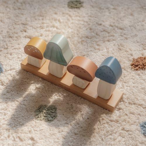 Funghi Puzzle Impilabili Incastri Amici della Foresta - Stacking Puzzle Mushrooms Forest Friends