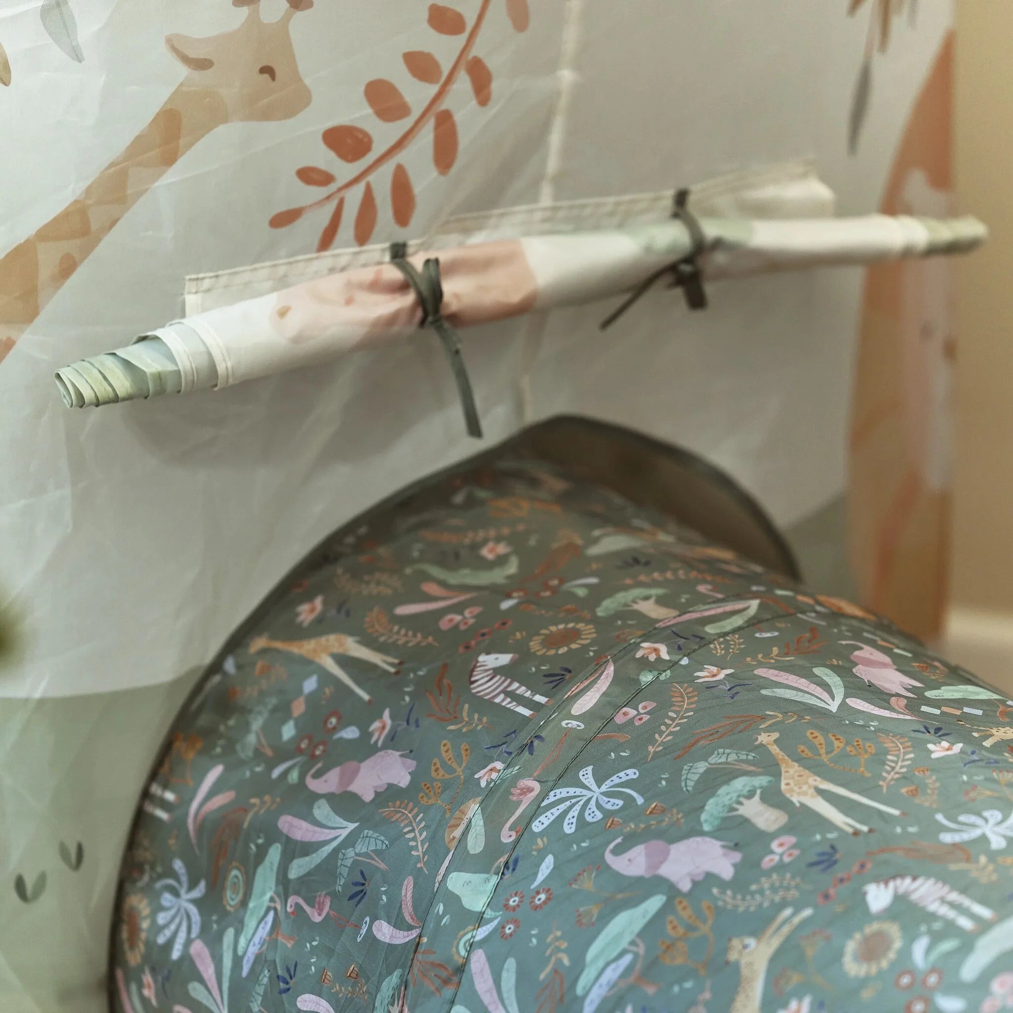 Little Dutch | Tenda a Casetta con Tunnel Verde Safari Friends | 2017499