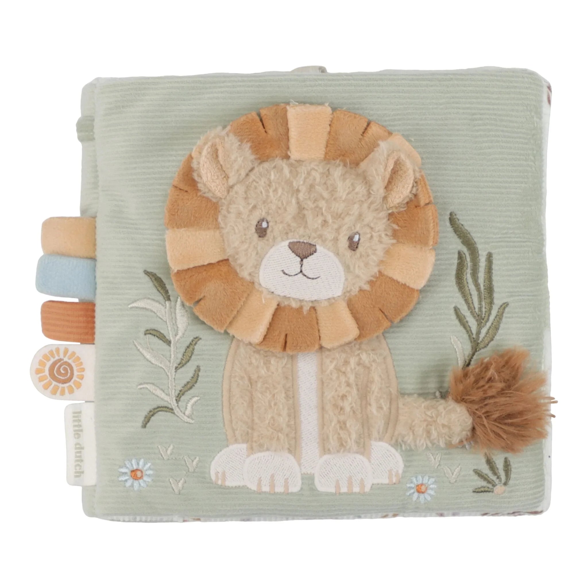 Little Dutch | Libro Morbido Leone Multi Attività Verde Forest Friends | LD8307