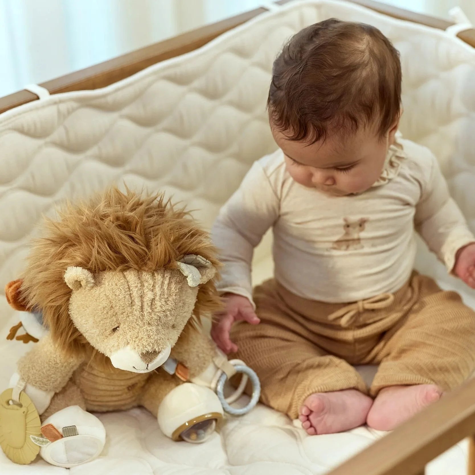 Little Dutch | Peluche Leone Multi Attività Giallo 25 cm Safari Friends | LD8321
