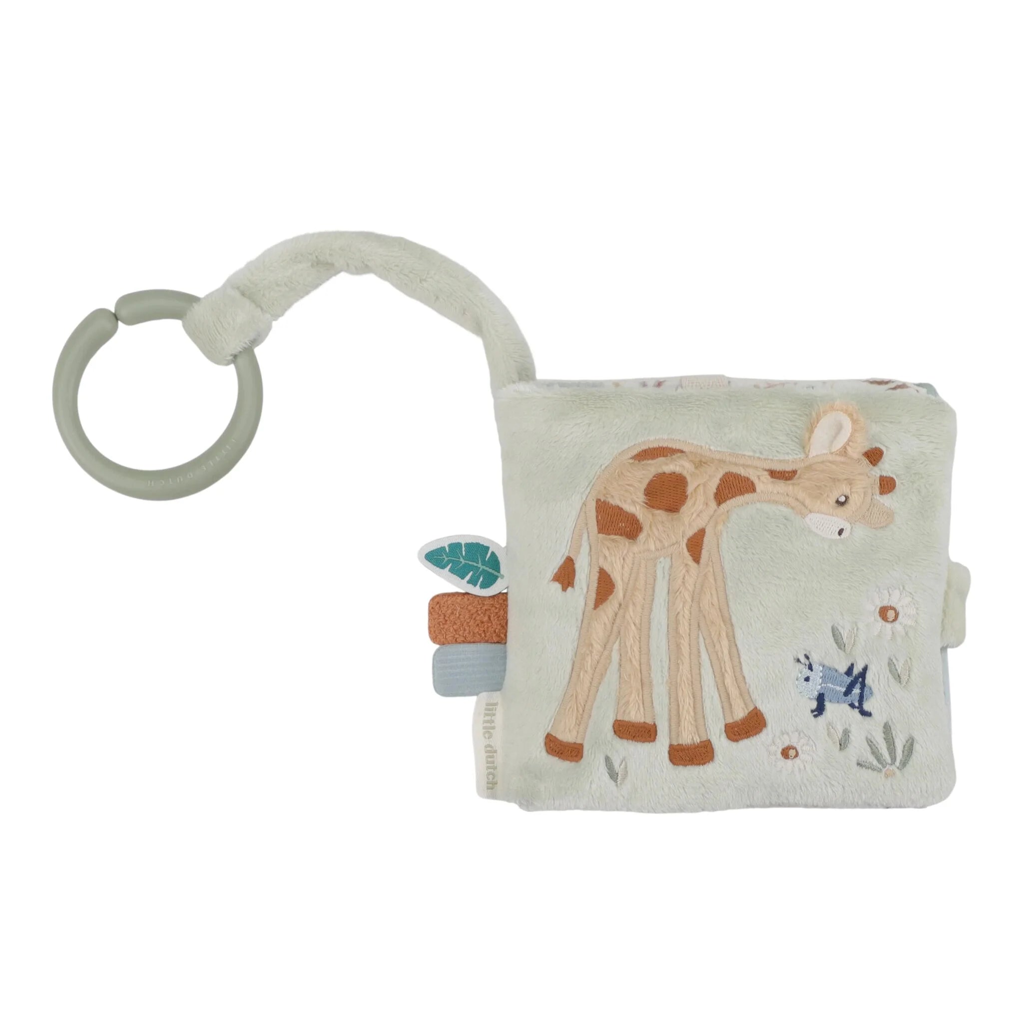 Little Dutch | Libro Morbido in Stoffa Multi Attività Verde con Gancio Forest Friends | LD8319