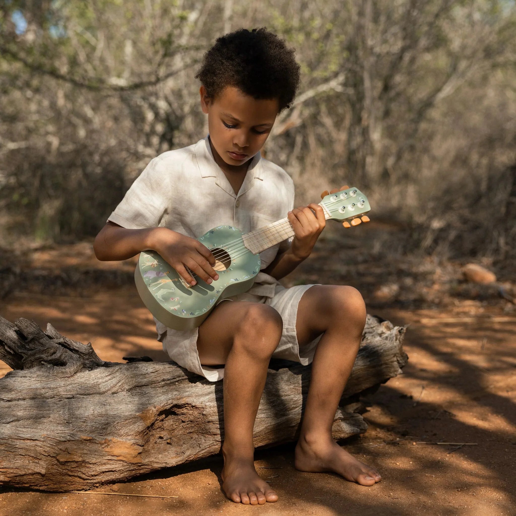 Little Dutch | Chitarra in Legno Verde Safari Friends | LD7470