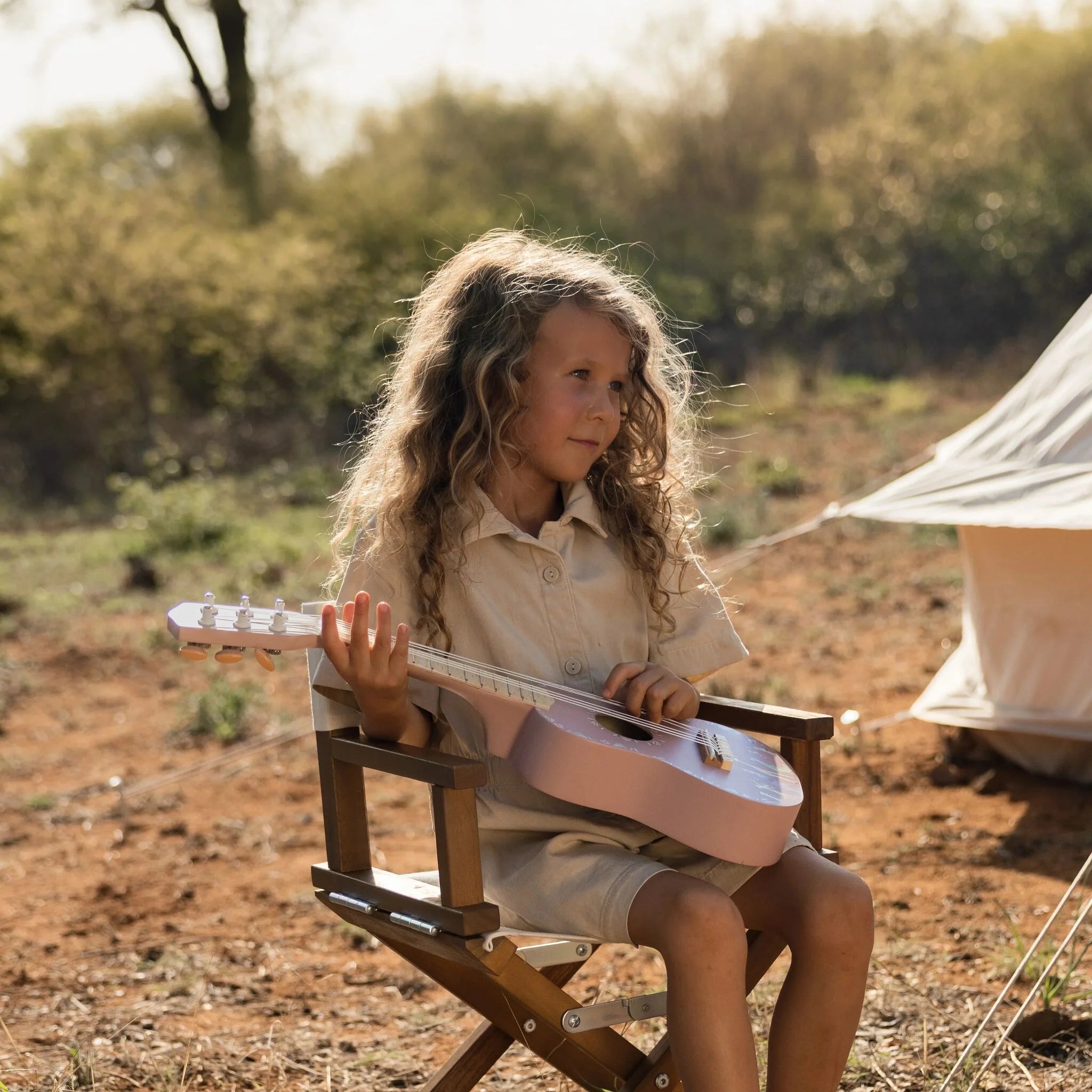 Little Dutch | Chitarra in Legno Rosa Safari Friends | LD7471