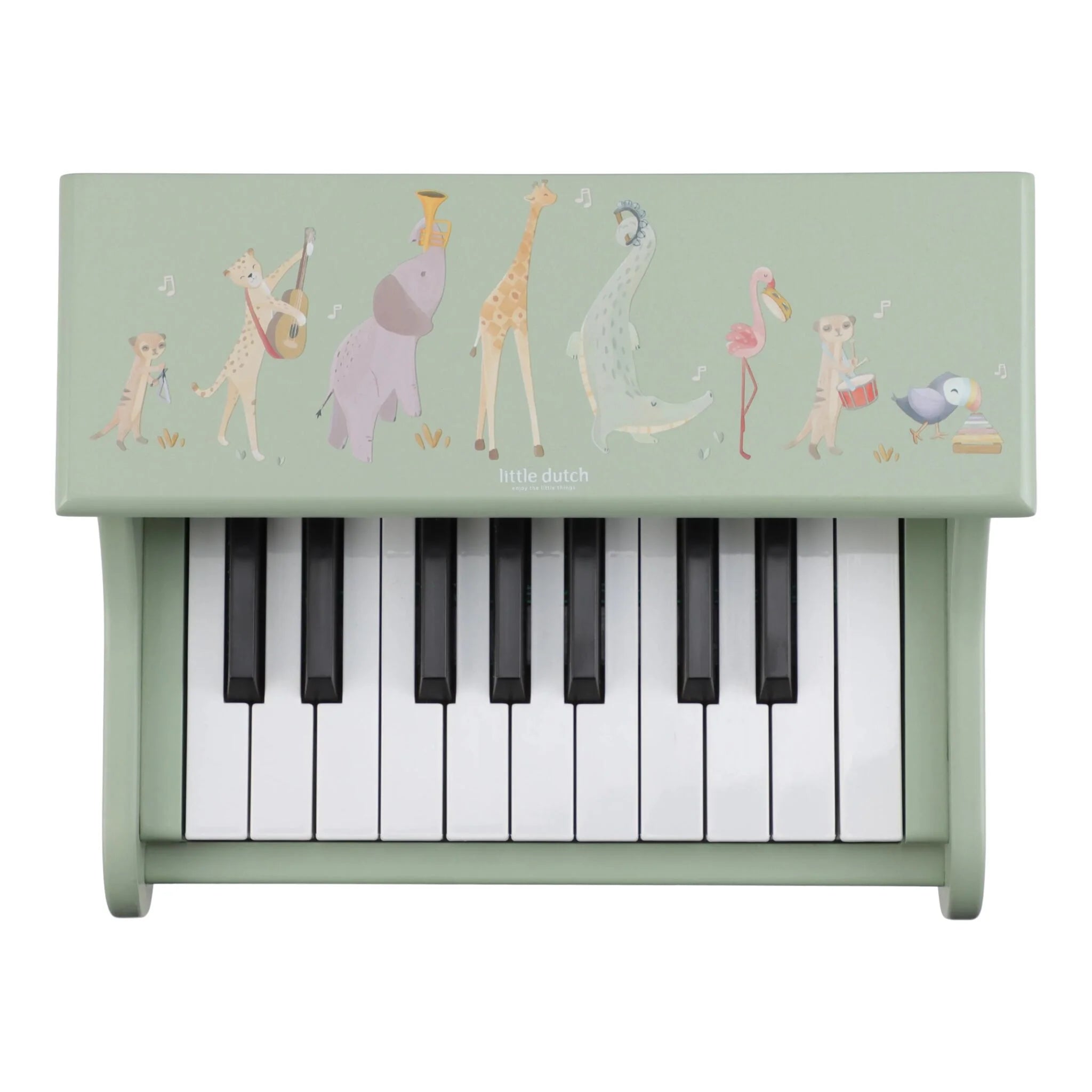Little Dutch | Pianoforte in Legno Verde Safari Friends | LD7476