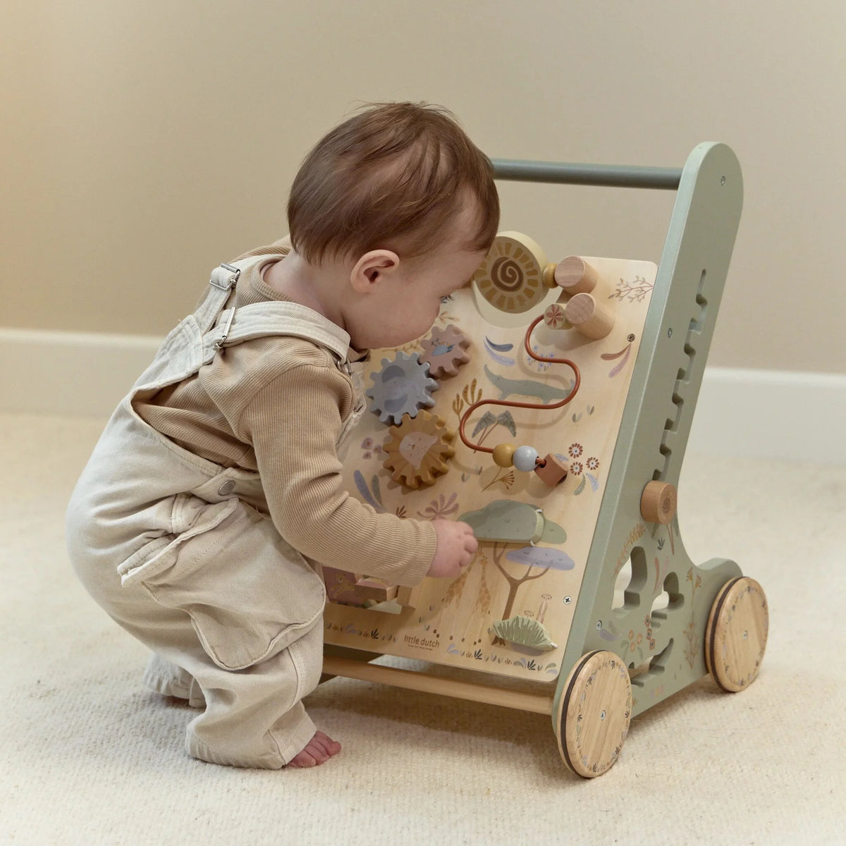 Little Dutch | Baby Walker Primi Passi Verde Safari Friends | LD7432