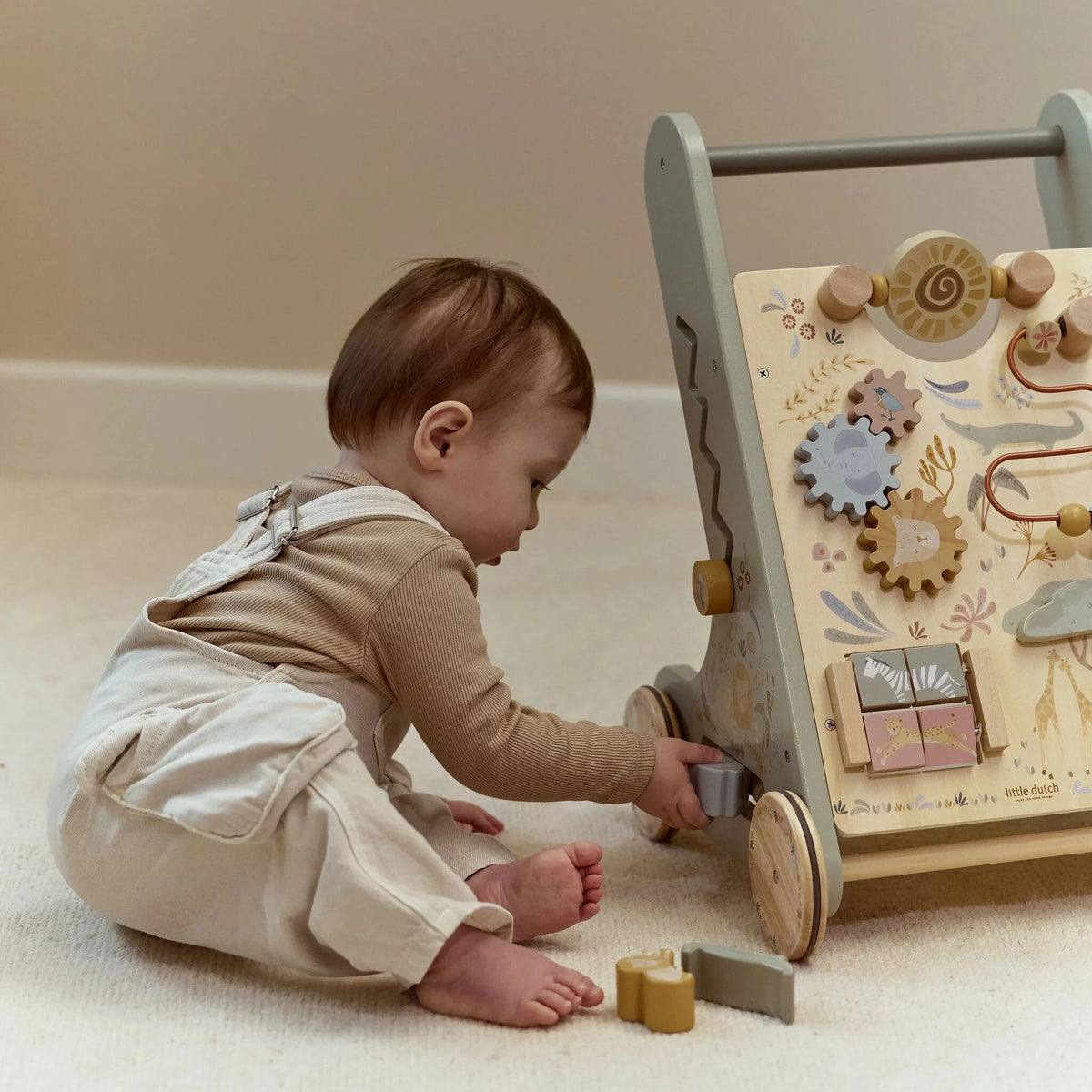 Little Dutch | Baby Walker Primi Passi Verde Safari Friends | LD7432
