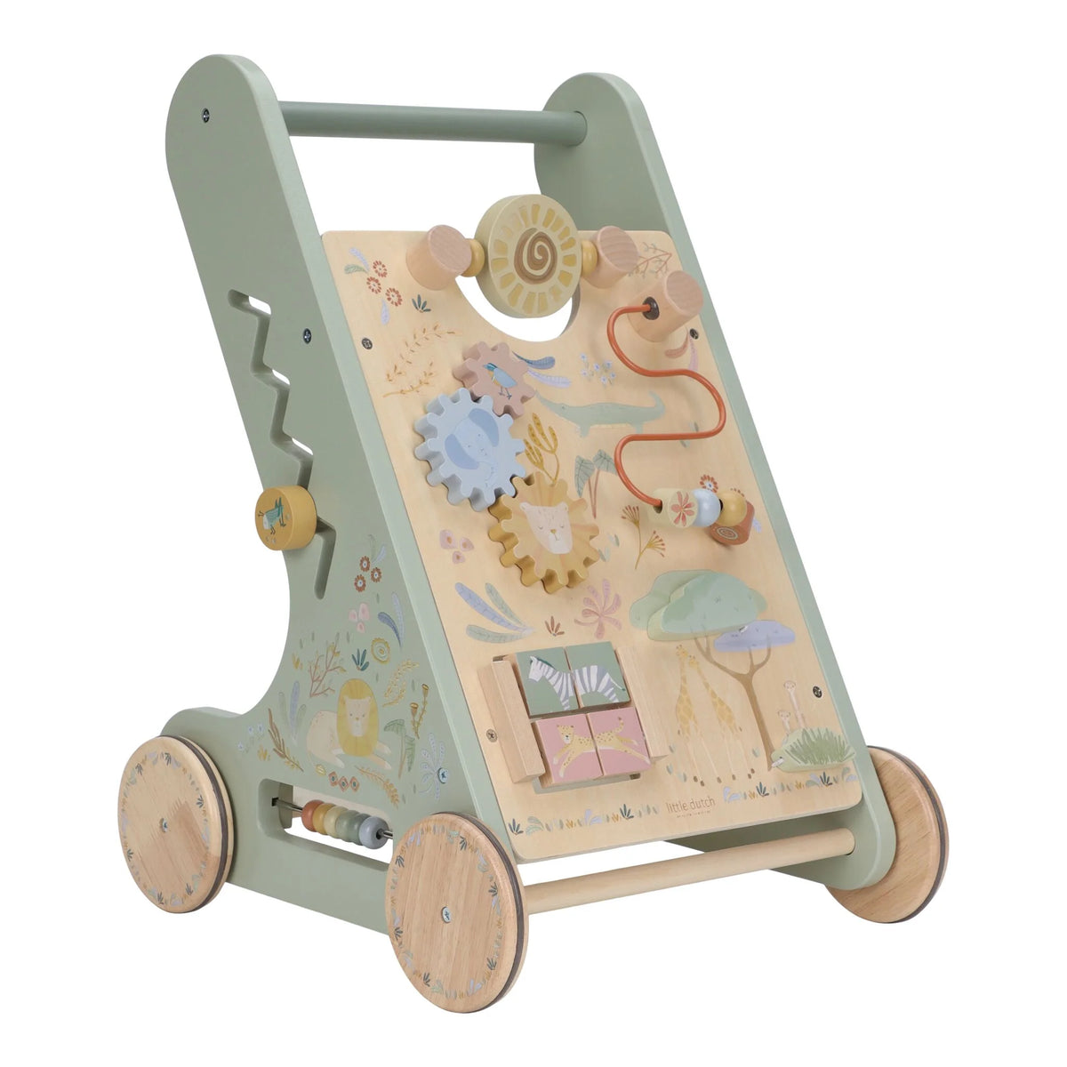 Little Dutch | Baby Walker Primi Passi Verde Safari Friends | LD7432