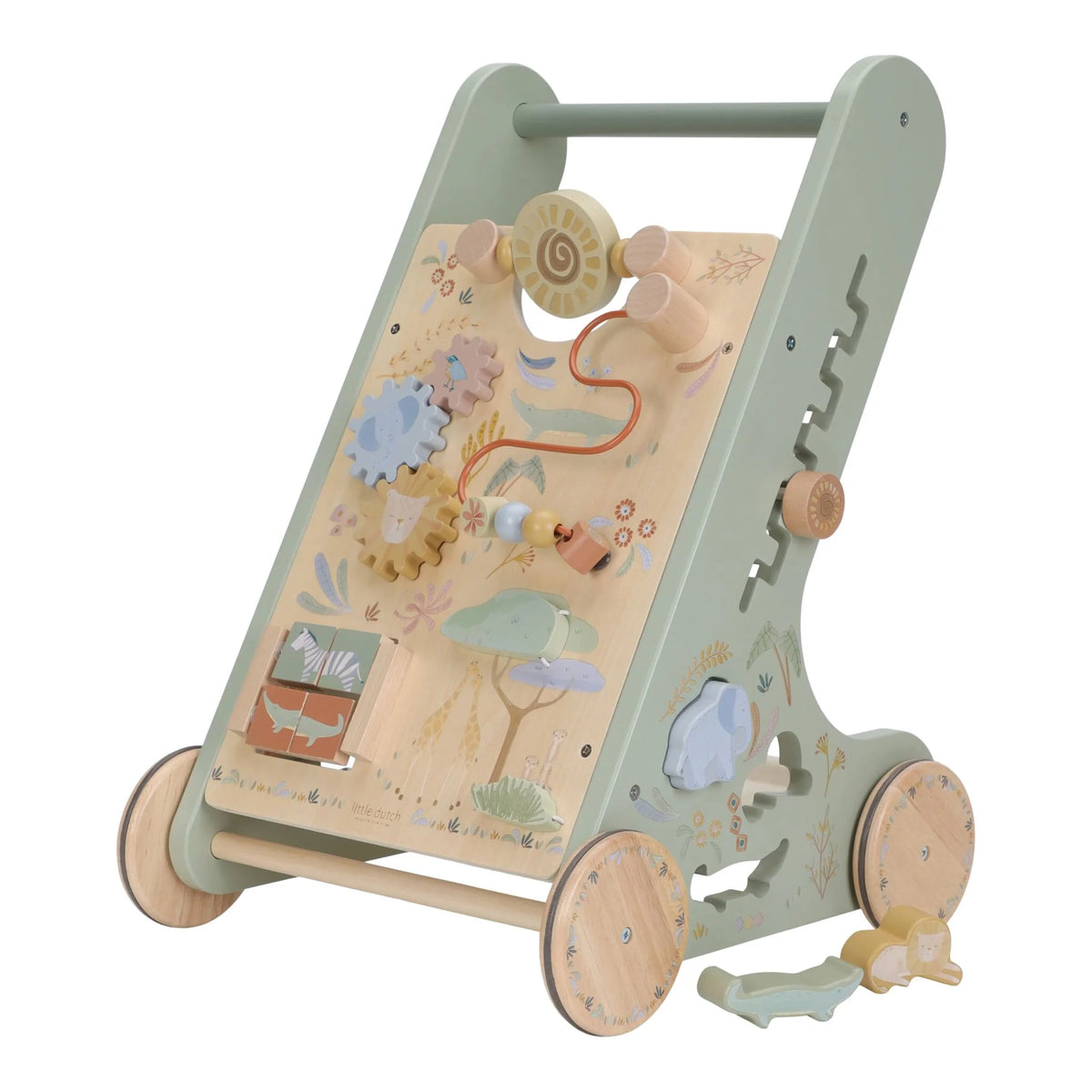 Little Dutch | Baby Walker Primi Passi Verde Safari Friends | LD7432