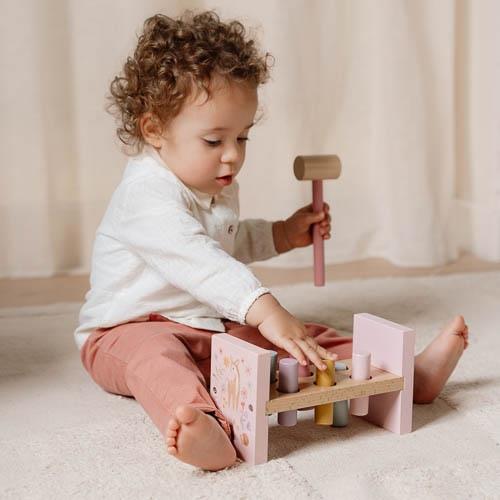 Batti Batti Martello e Pioli Panchina Martellante Pink Fairy Garden Giardino Fatato - Pounding Bench Pink Fairy Garden