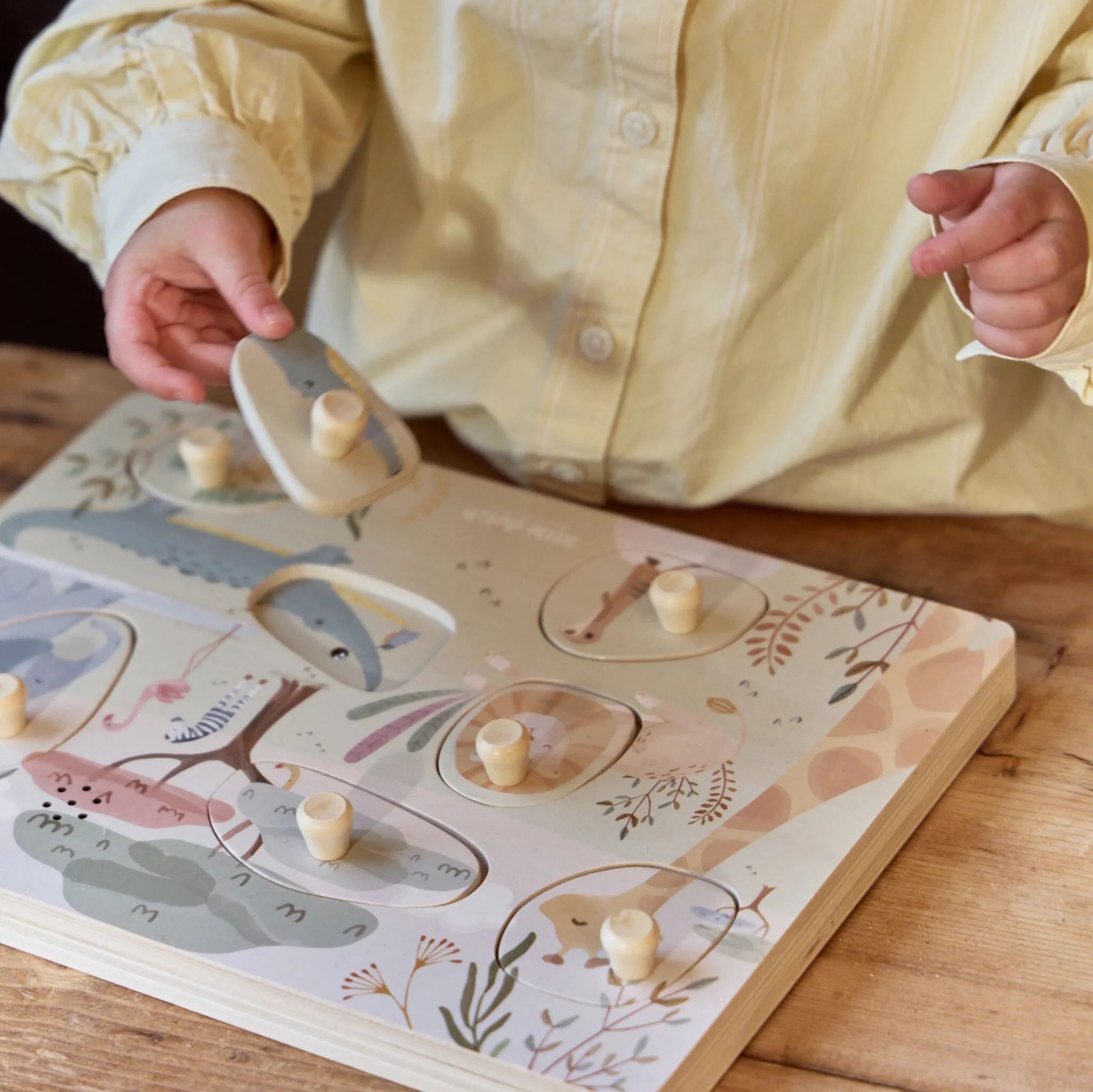 Little Dutch | Puzzle Sonoro in Legno Safari Friends | LD7440