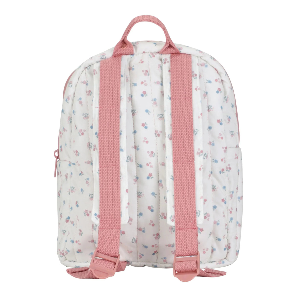 Zaino con Marsupio per Bambola 2 in 1 Little Dutch LD4599, zaino a fiori rosa con spallacci regolabili.