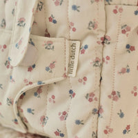 Zaino con Marsupio per Bambola 2 in 1 Little Dutch LD4599, dettaglio del tessuto floreale.