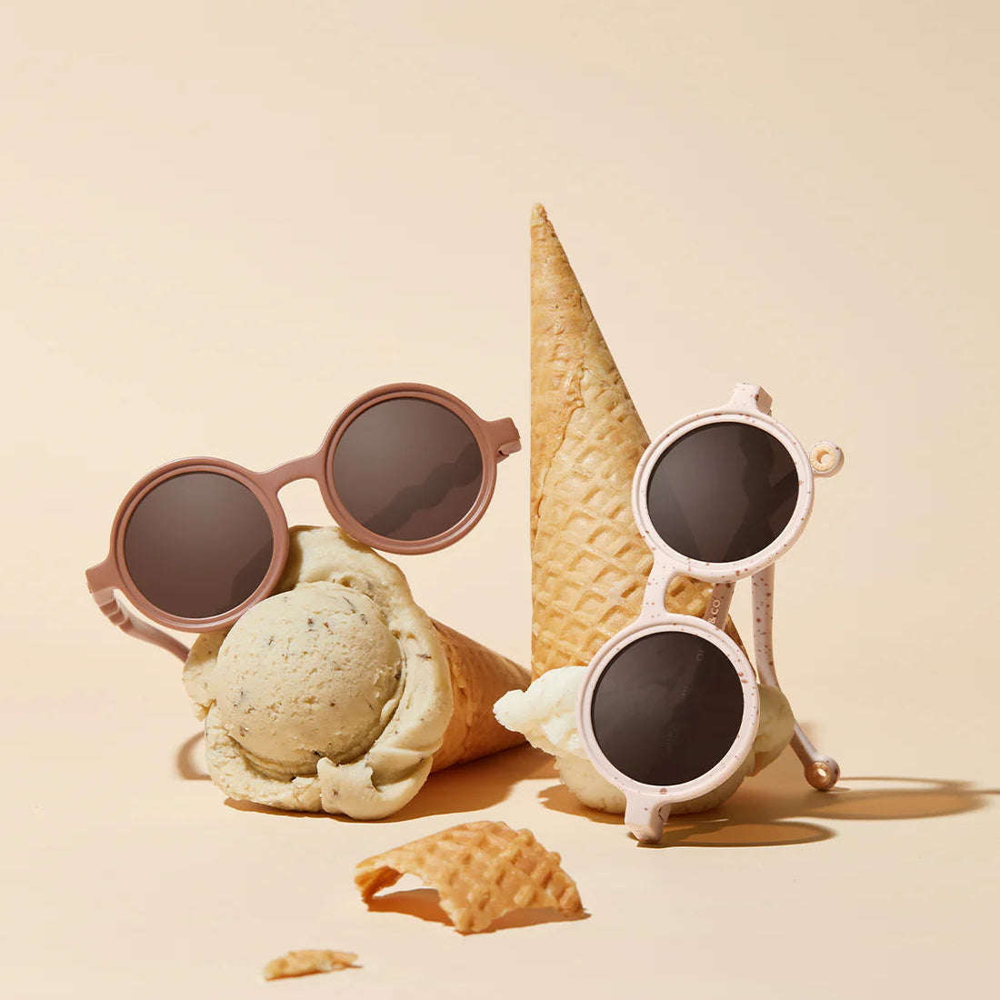 Olivio & Co | Occhiali da Sole Rotondi Chocolate 1-3 Anni | OS101-H-C